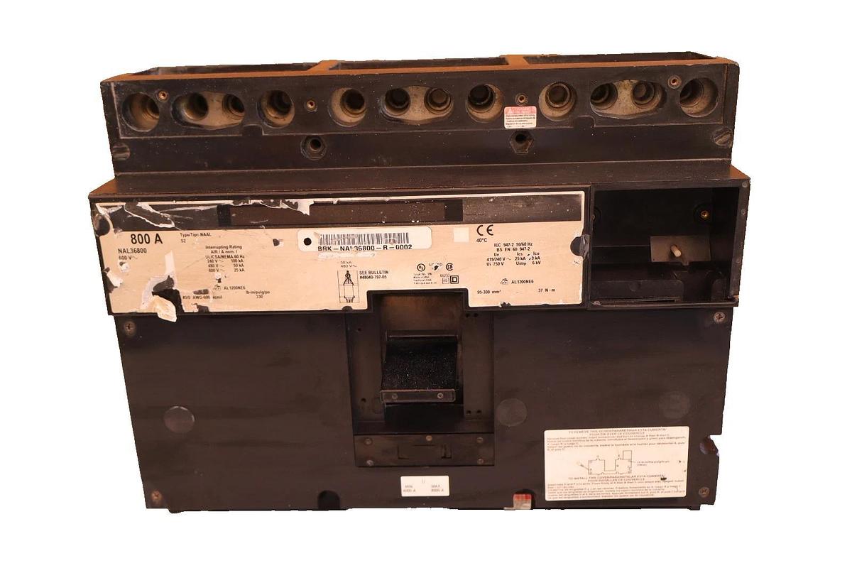 Used Square D Circuit Breaker 800 Amp NAL36800 800A Frame 3Pole