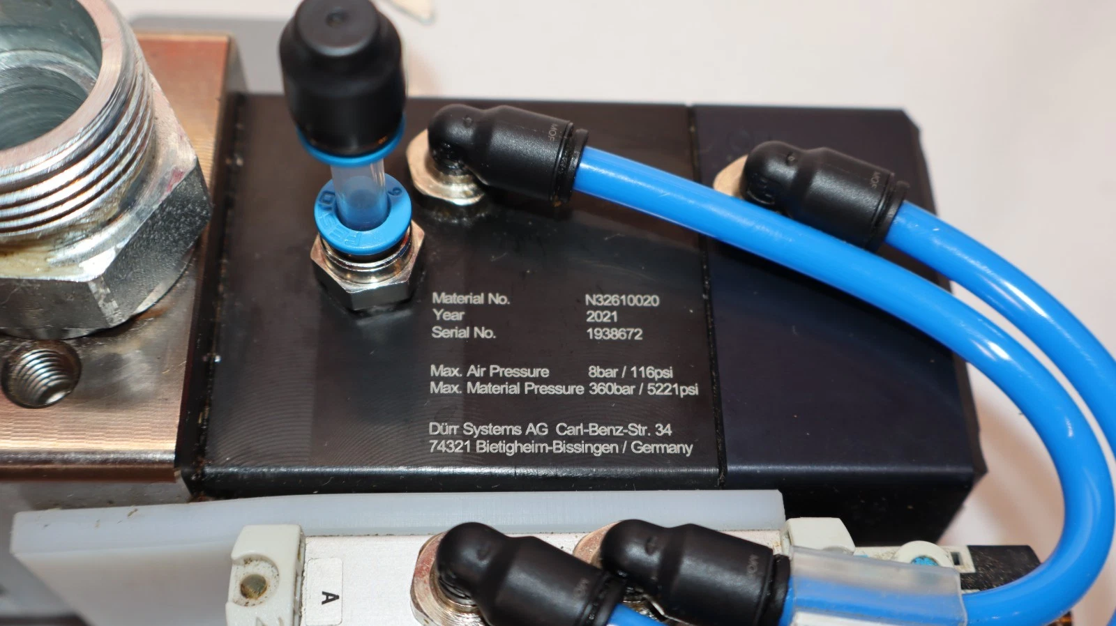 Durr Systems Pneumatic Valve Manifold N32610020 8bar/116psi (New)