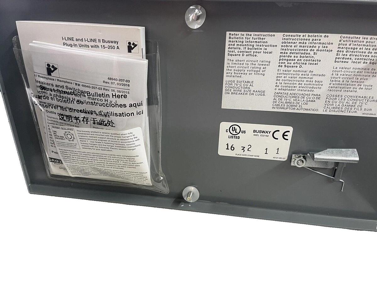 (New) SQUARE D I-LINE BUSWAY, PHJ36030G  30 AMP, 3P/3W, 600 V 30 A, HJP36030 30A