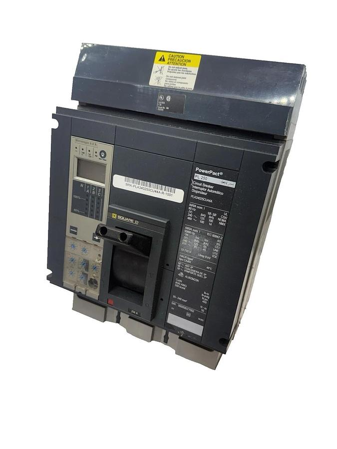 Refurbished Square D PowerPact 250A Circuit Breaker PL250 PLA34025CU44A PLA34025 250 Amp 3P