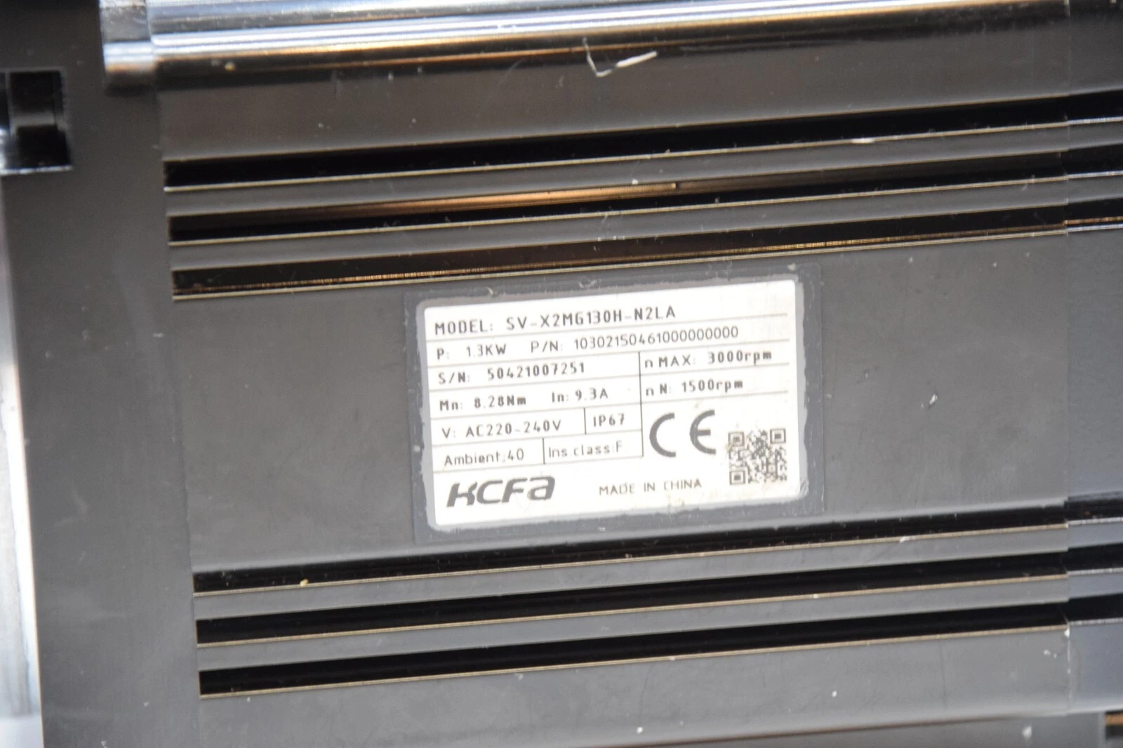 NEW HCFA Servo Motor SV-X2MG130H-N2LA SVX2MG130HN2LA 1.3kw 9.3A 1500rpm 220/240v