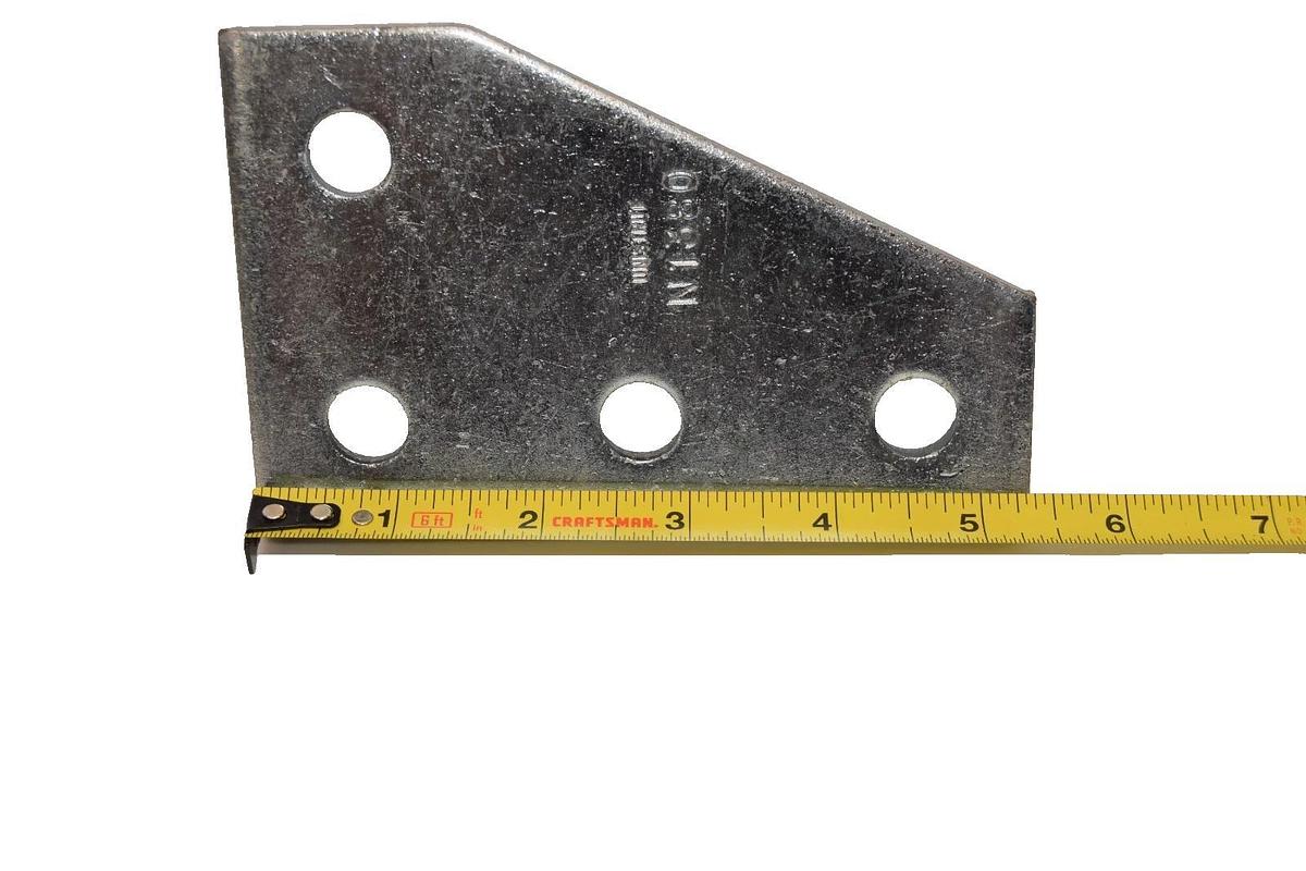 Unistrut N1380 4-Hole Flat Gusset Plate Fitting (New - Lot of 12)