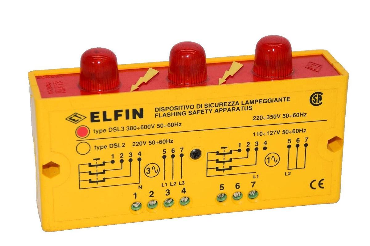 Used ELFIN DSL3 380-600V 50-60Hz 3 Light Flashing Safety Apparatus