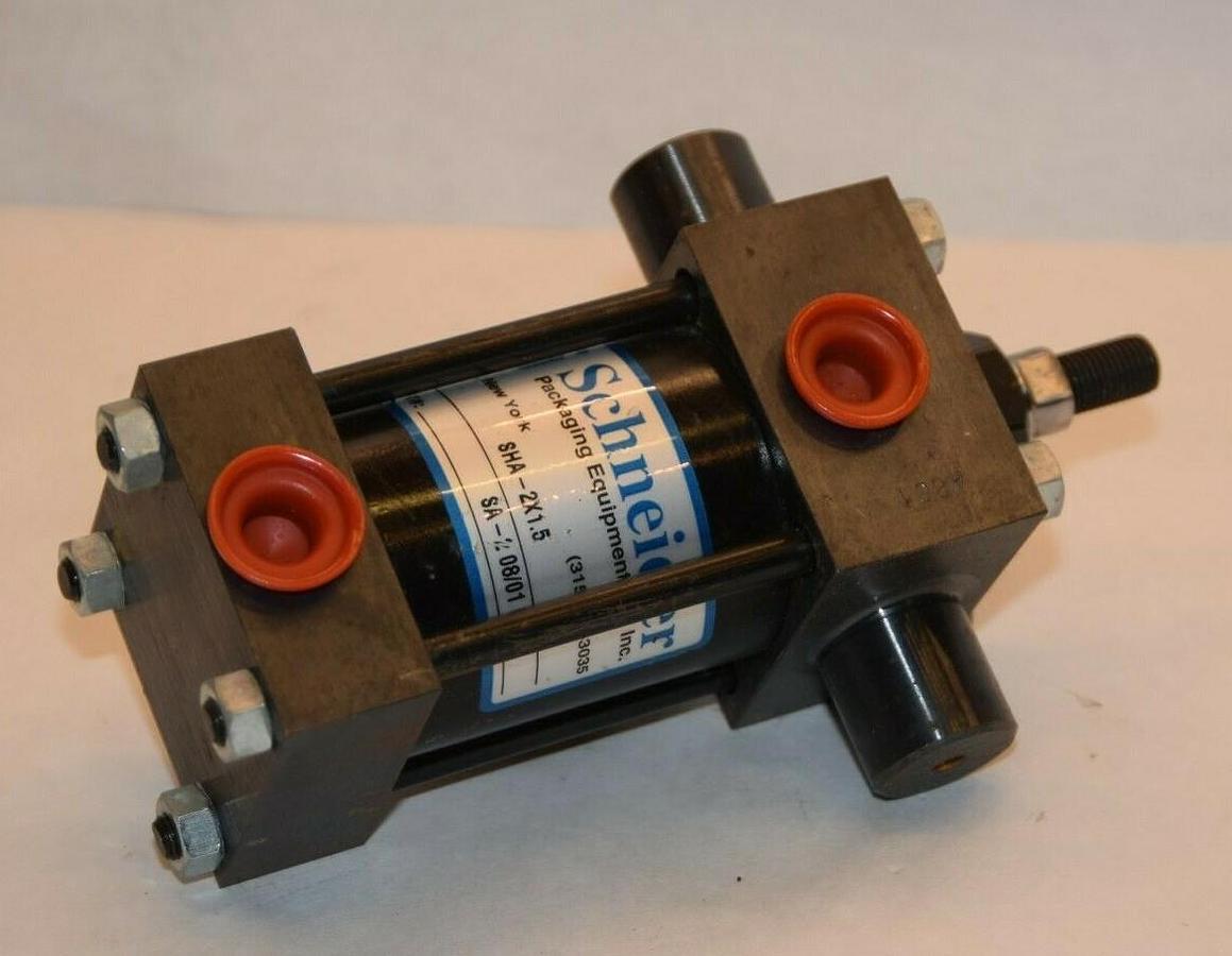 (NEW) SCHNEIDER SHA-2x1.5 2" Bore 1.5" Stroke Pneumatic Air Cylinder