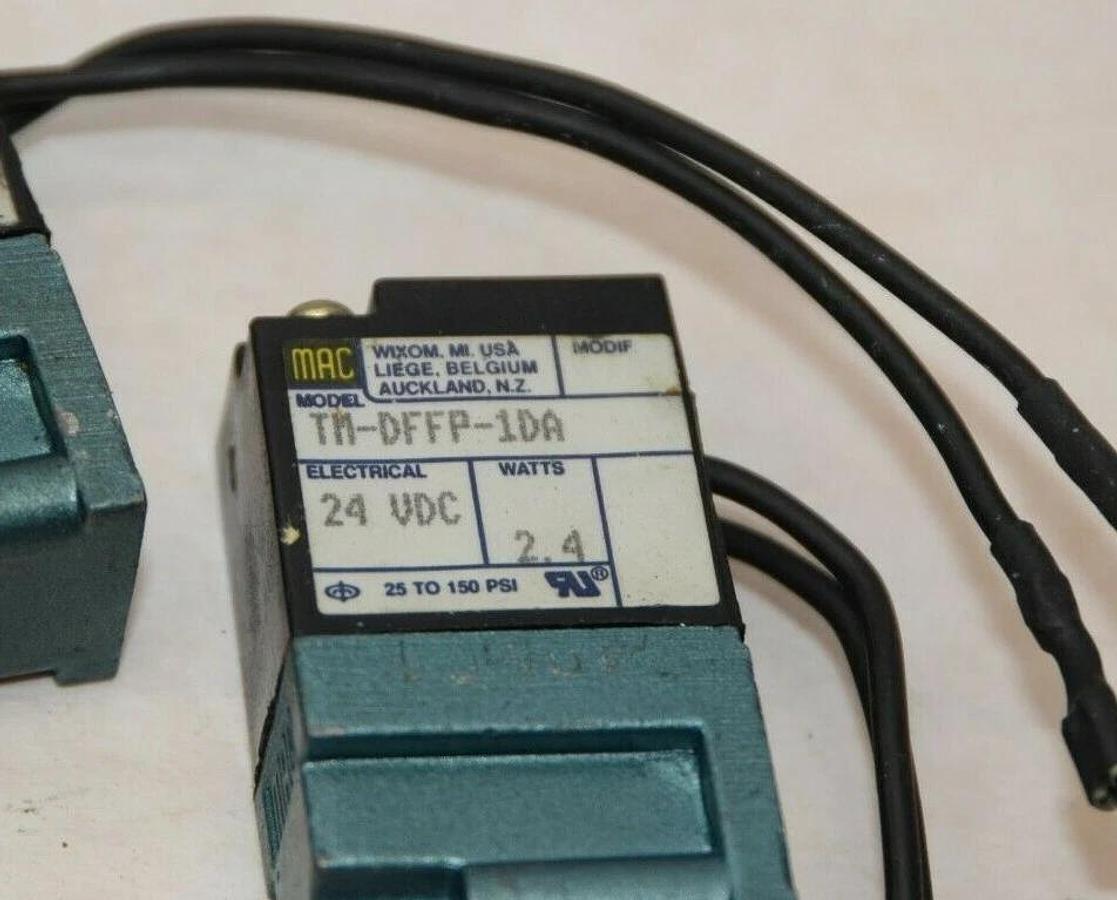 Used (Lot of 4) MAC VALVES TM-DFFP-1DA 150psi 24Vdc 2.4W Solenoid Valve