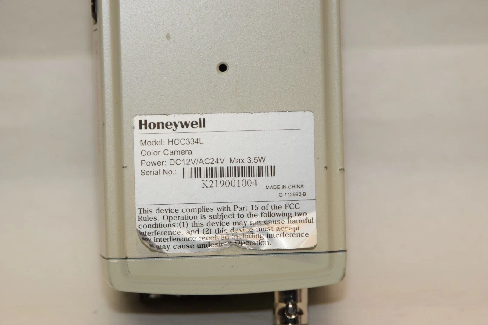 Used HONEYWELL HCC334L CCTV Color Digital Signal Processor 24V 3.5W Security Camera