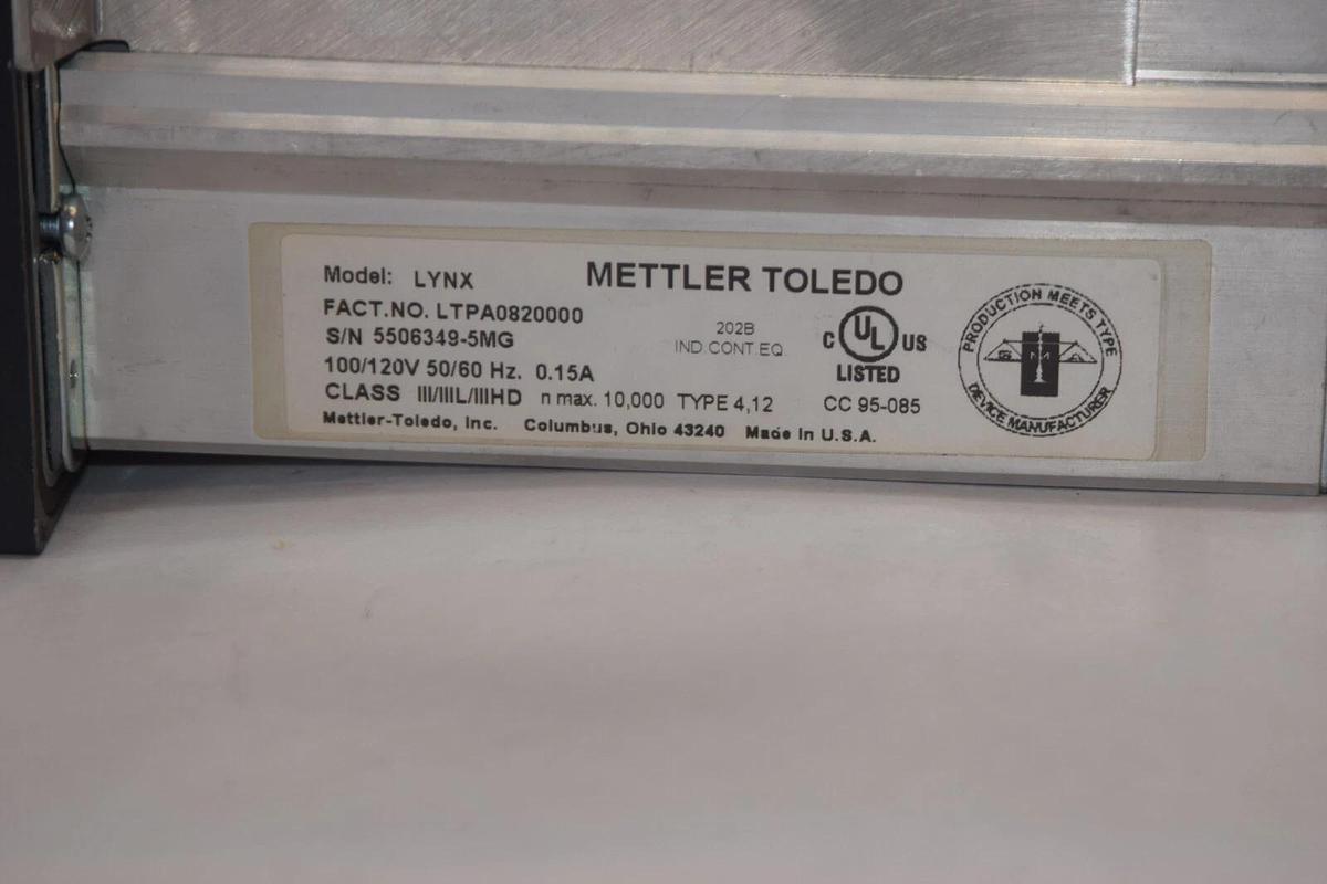 Used METTLER TOLEDO LTPA0820000 , LYNX 100/120V Weight Indicator / Operator Terminal