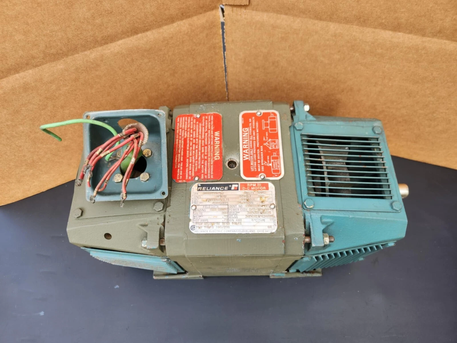 Used Reliance RPM III DC Motor DC0189ATY 3hp 3 hp 1750rpm 180v cont