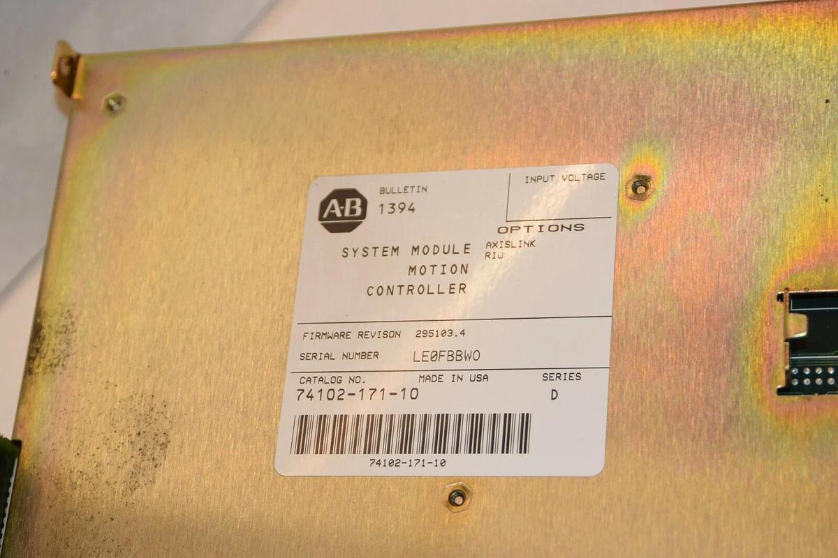 Used Allen Bradley System Module Motion controller 1394 74102-171-10 ser D
