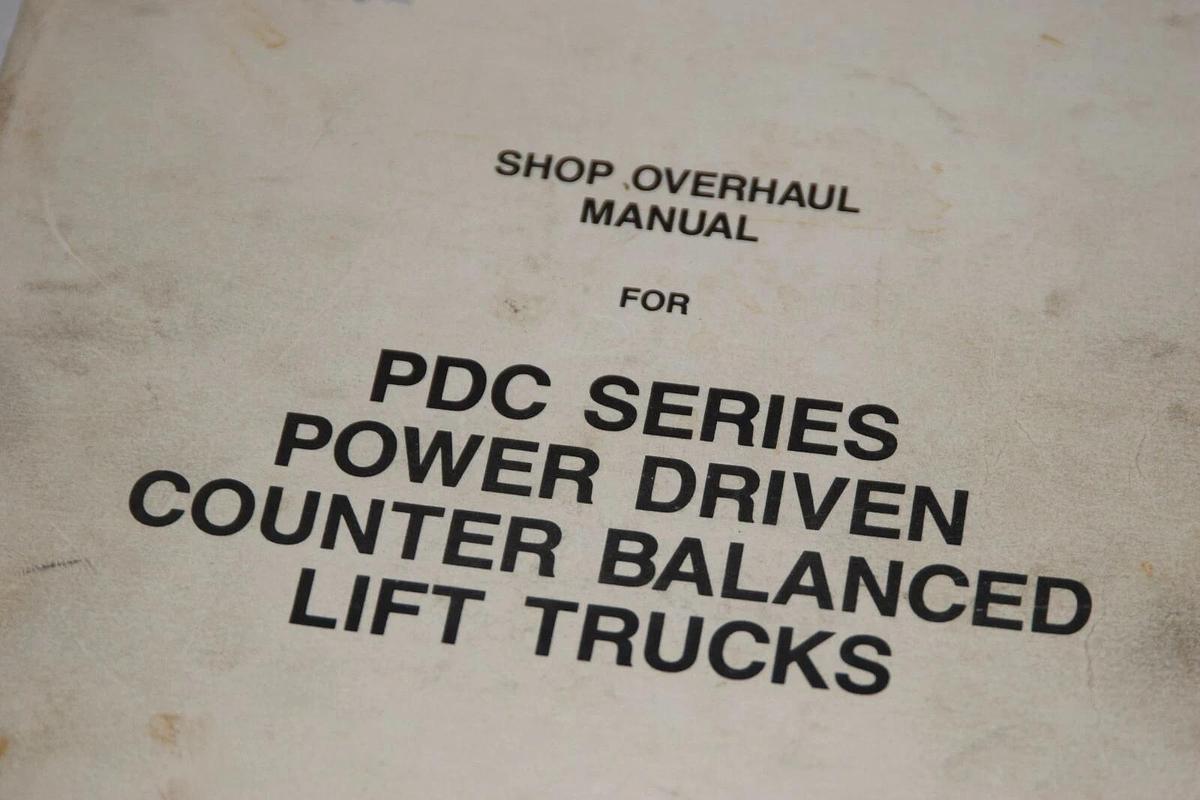 Used BIG JOE 900910 PDC Series Power Driven Counter Balanced Shop Overhaul Manual