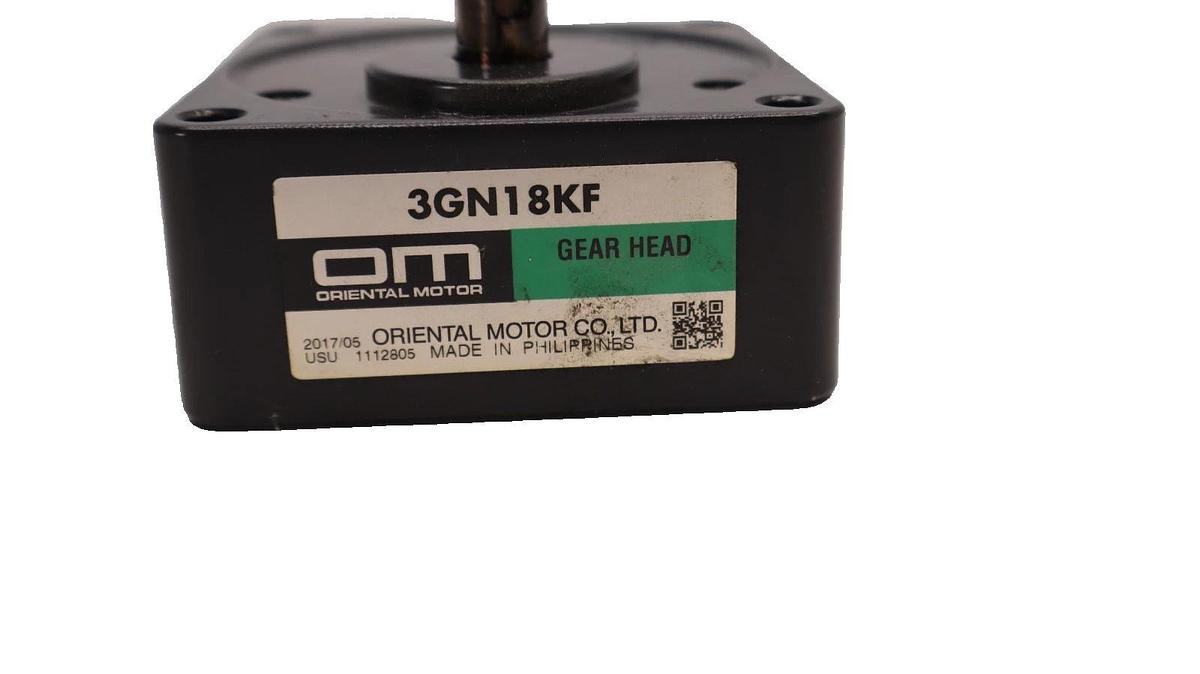 Used ORIENTAL MOTOR 3GN18KF Gear Head