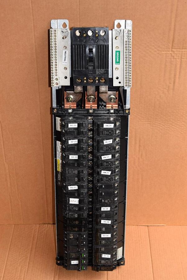 Used General Electric GE A Series Panelboard Interior 225A  AQL3422ATX AXB4M9 3ph 4w