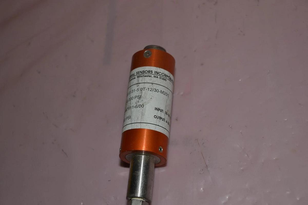 Used ISI ISI0131-5.0T-12/30-M201 0-5000 PSI 18-36VDC 4-20mA PRESSURE SENSOR