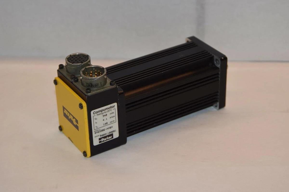 Used Parker Compumotor SM233BE-NMSM Brushless Servo Motor 340V 4.1A Tc 140 oz-1n