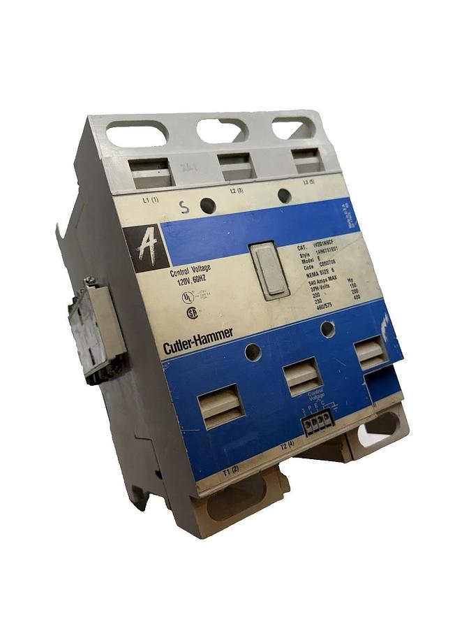 Refurbished Cutler Hammer W201K6CF Advantage Contactor Eaton Size Sz 6 540A 120V W201K6CF