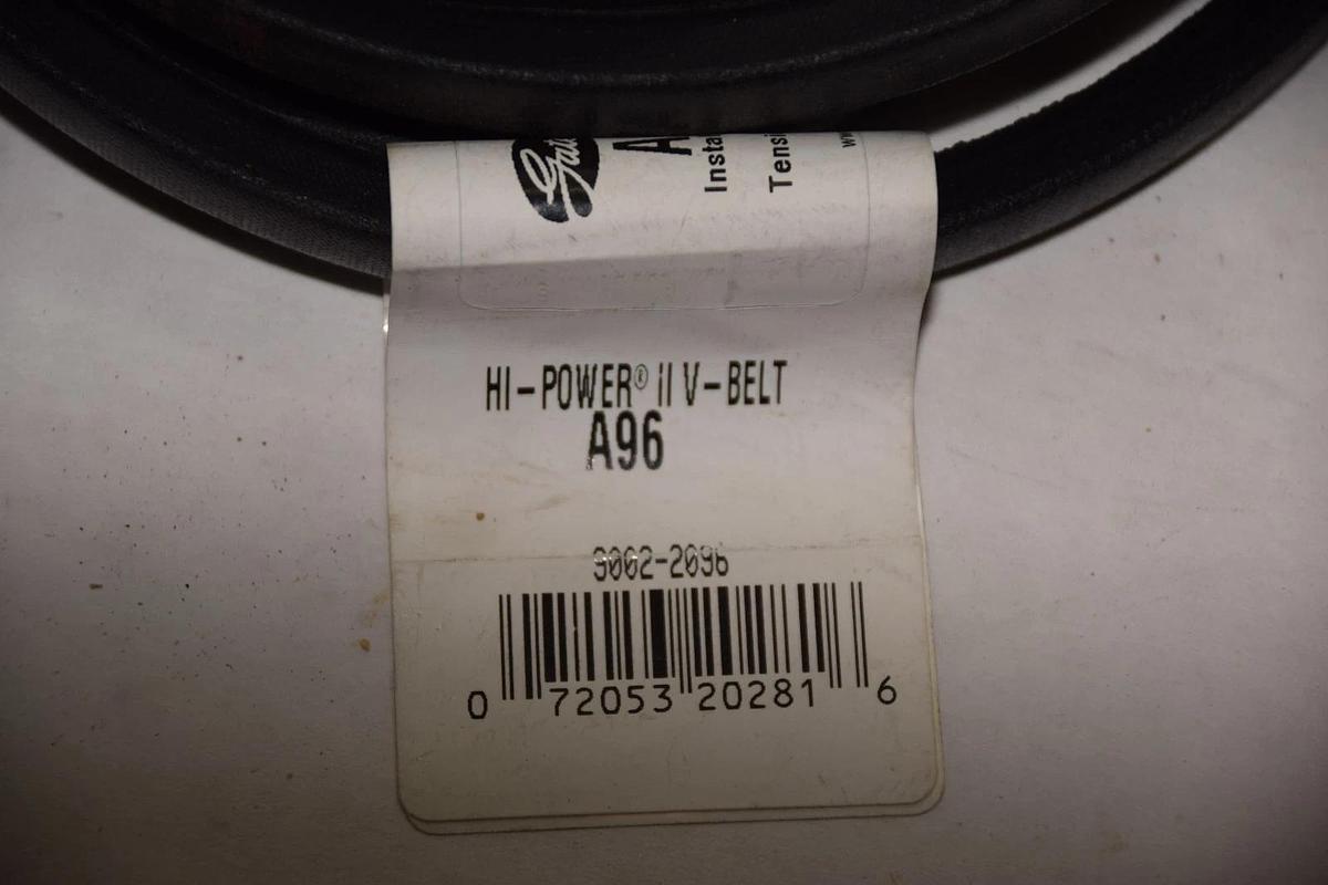 GATES V-BELT Belt A96 A-96 9003-2096 98" Out Length 5/16" 1/2" HI-POWER II NEW