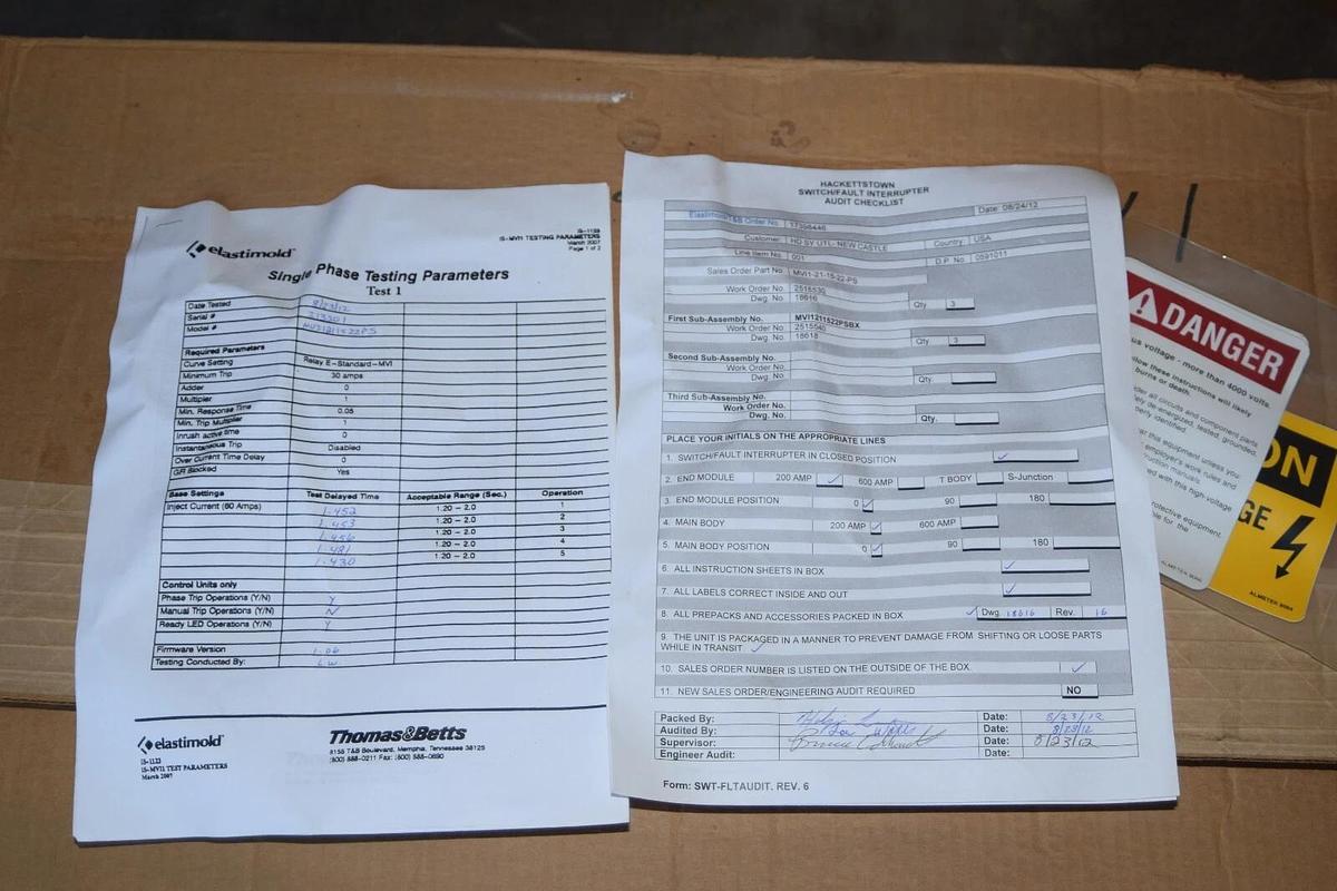 Elastimold Molded Vacuum Interrupter MVI1-21-15-22-PS MVI1211522PS (NEW)