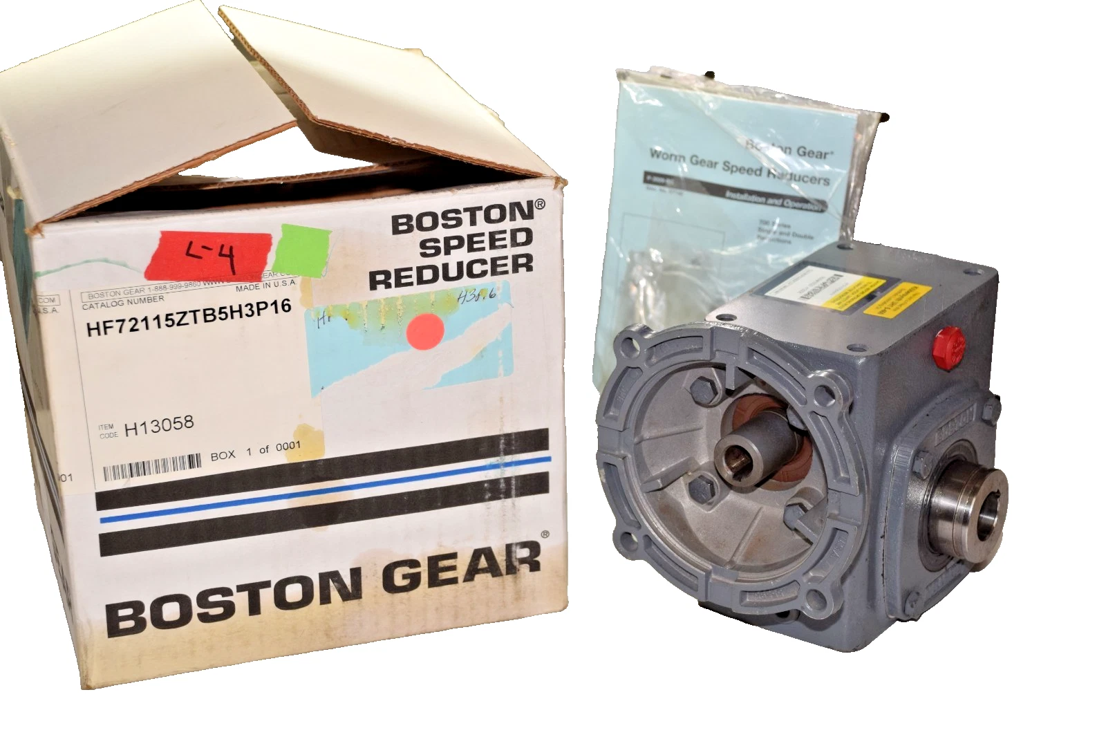 BOSTON GEAR HF72115ZTB5H3P16 1.72HP GEAR REDUCER RATIO 15 NEW