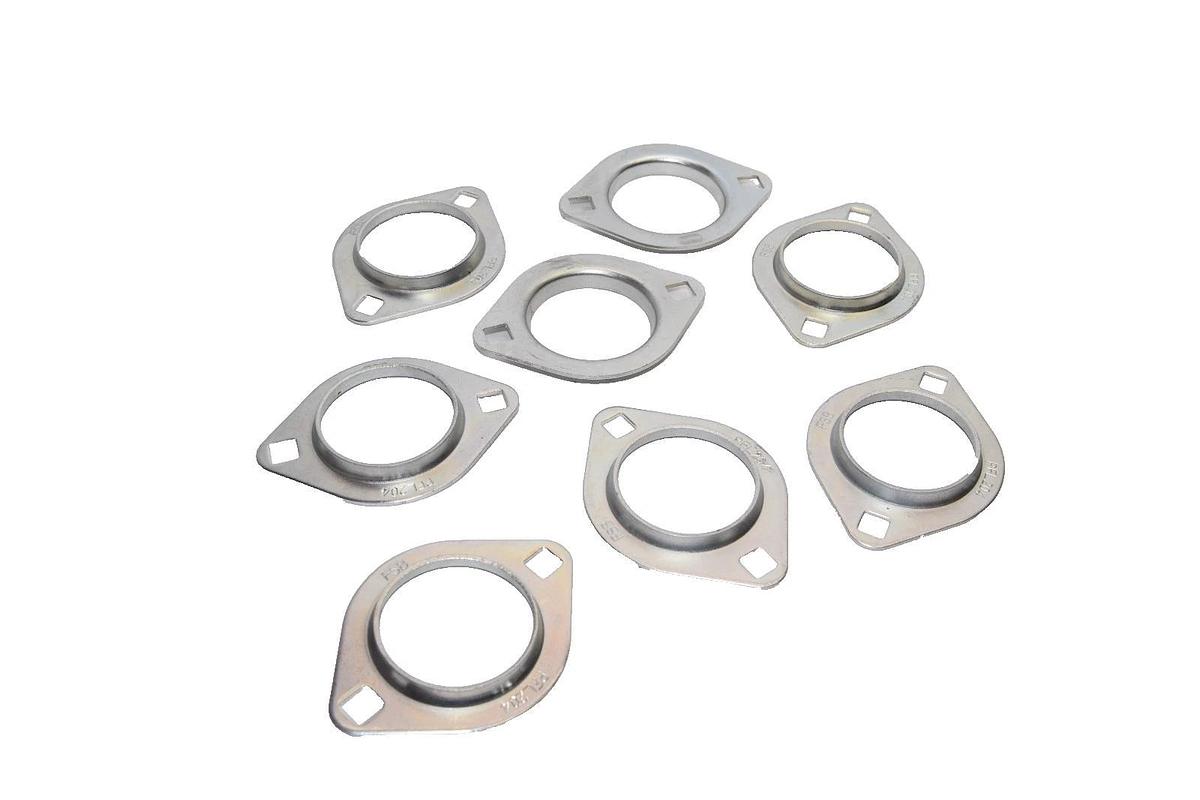 PFL204 Oval 2 Bolt Pressed Steel Bearing Housing for 204 insert (New - Lot of 8)