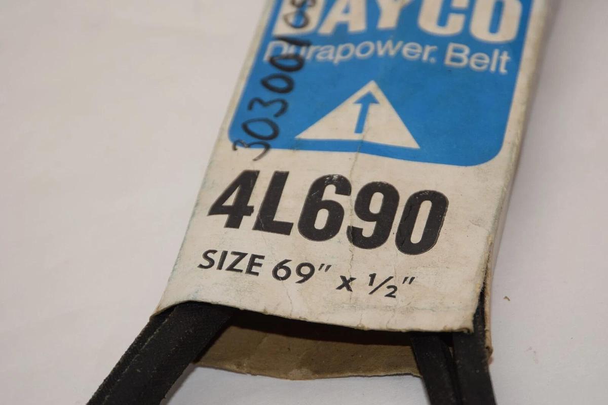 DAYCO Durapower Belt V-Belt 4L690 69" x 1/2" Made in USA  (NEW)