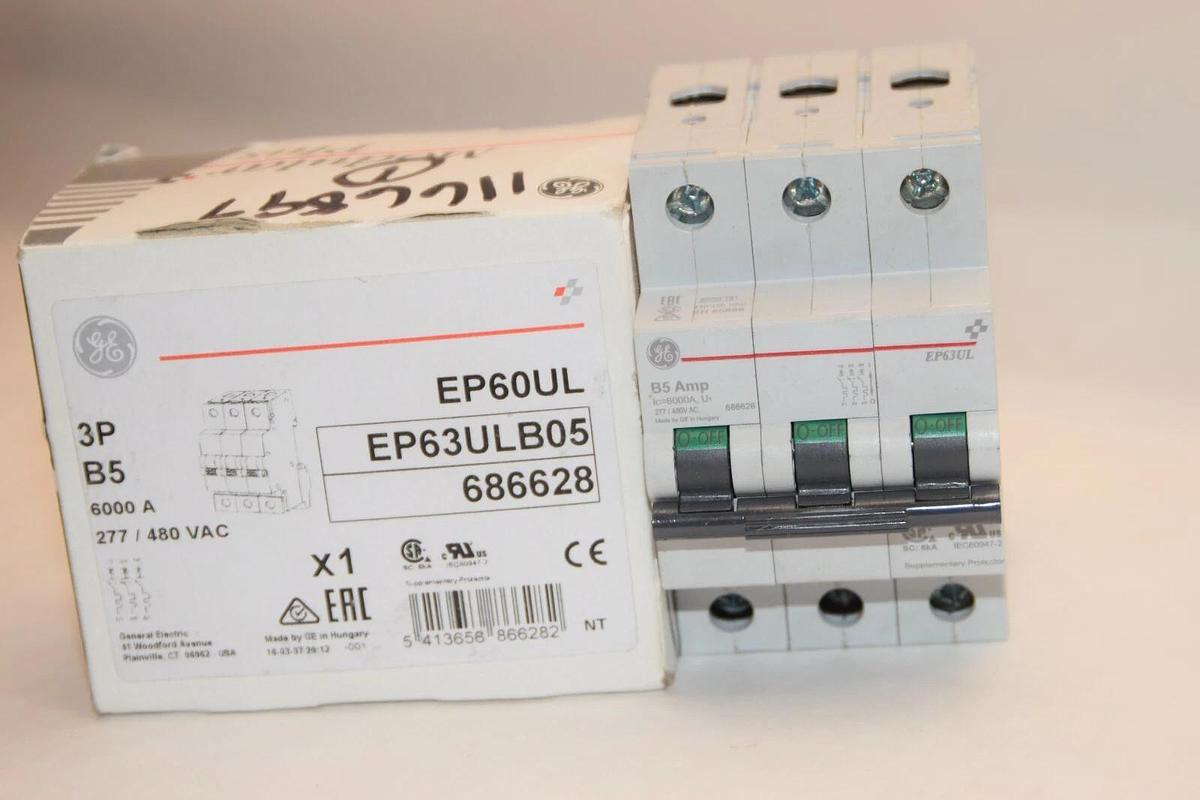 NEW) GE GENERAL ELECTRIC Breaker EP63ULB05  EP60UL B5 Amp 3P 6000A  277/480V