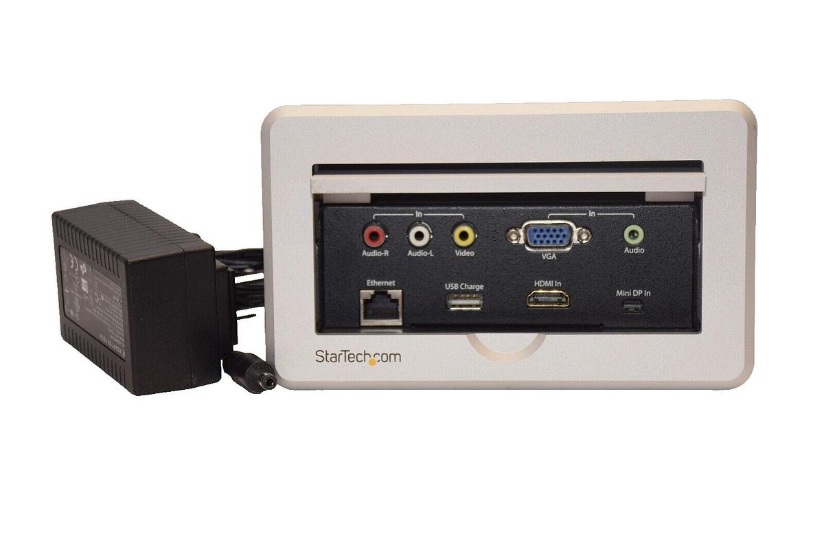 Used STARTECH.COM BOX4HDECP Conference Table Connectivity Pop Up Box W/AV & Data Port