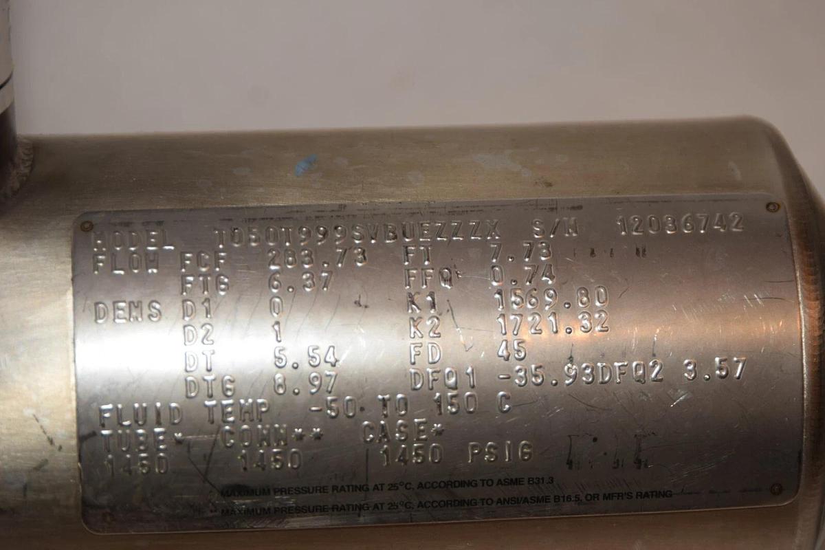 Used Micro Motion Micromotion Mass Flow Sensor T050T999SVBUEZZZX