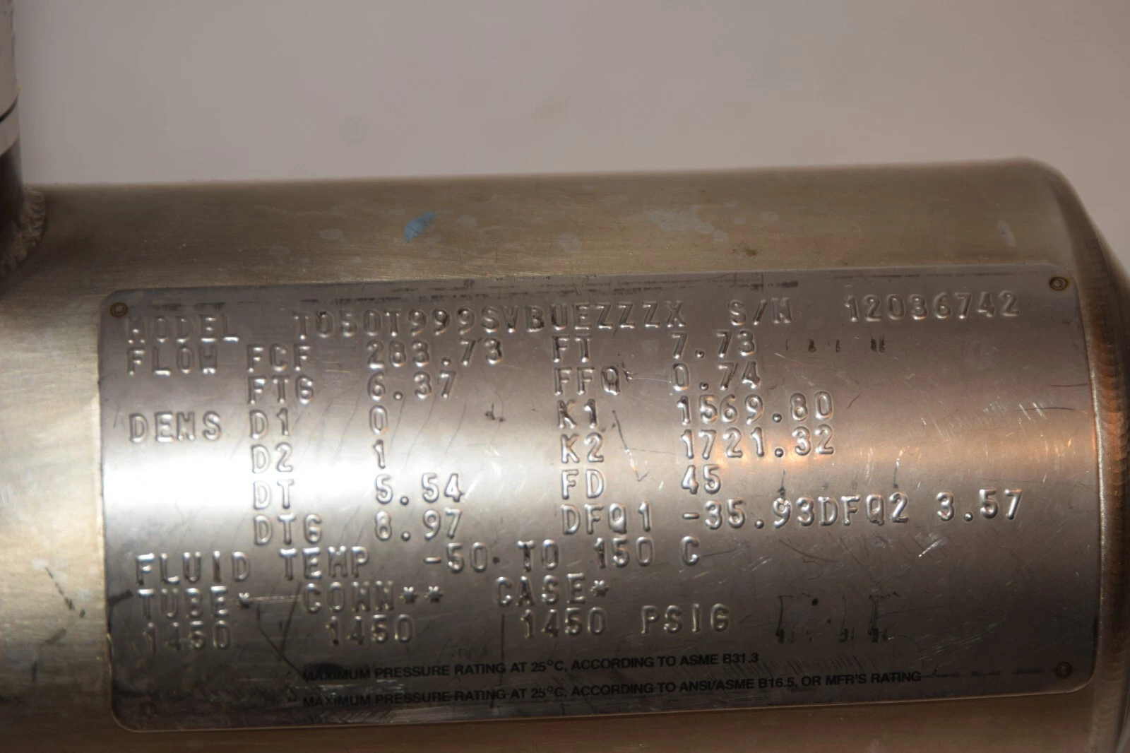 Used Micro Motion Micromotion Mass Flow Sensor T050T999SVBUEZZZX