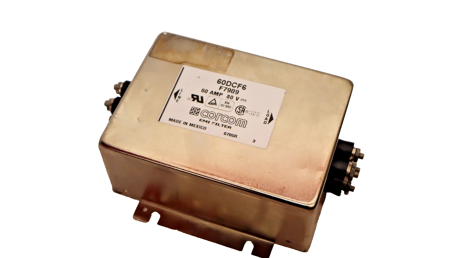 Corcom Power Line Filter F7909 60DCF 60 AMP 60A 80V EMI Filter (NOS)