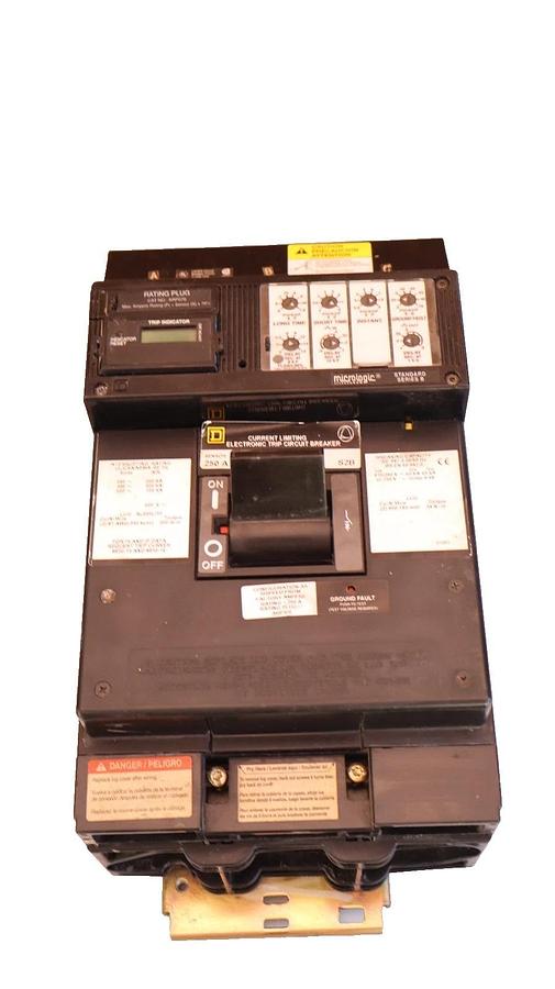 Refurbished Square D Breaker 250A 250 Amp LXI36250G ARP070 Micrologic SerB Ground Fault