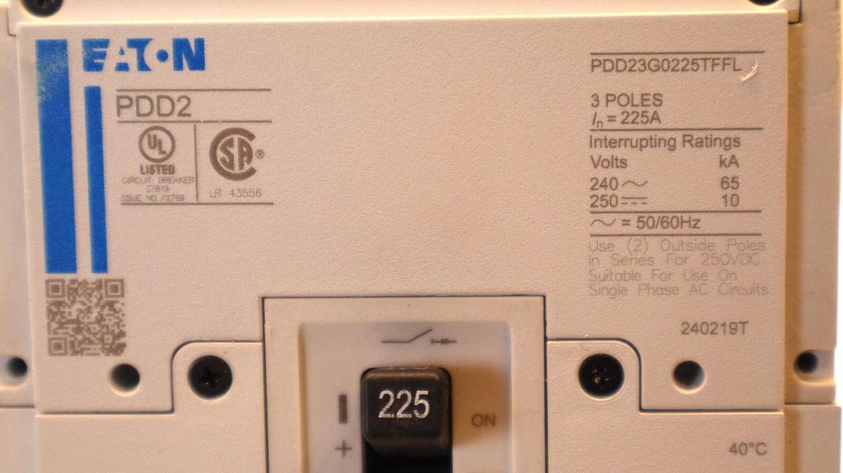 (NEW) EATON BKD2G225 , PDD23G0225TFFL , PRL1X / 2X 240V 225A Main Breaker Kit