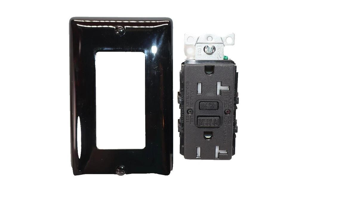 (NEW) HUBBELL GFTRST20BK 20A 125V Black GFCI Commercial Self Test Receptacle