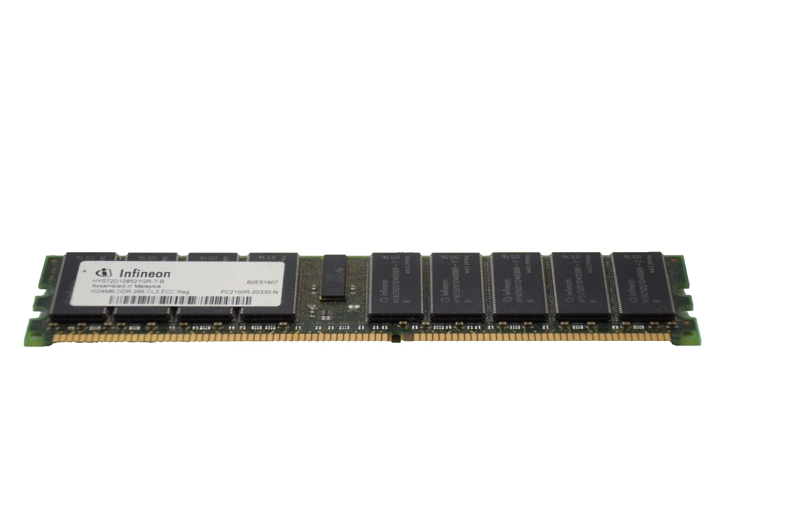 Used INFINEON HYS72D128521GR-7-B 1024MB RAM Memory Board Card