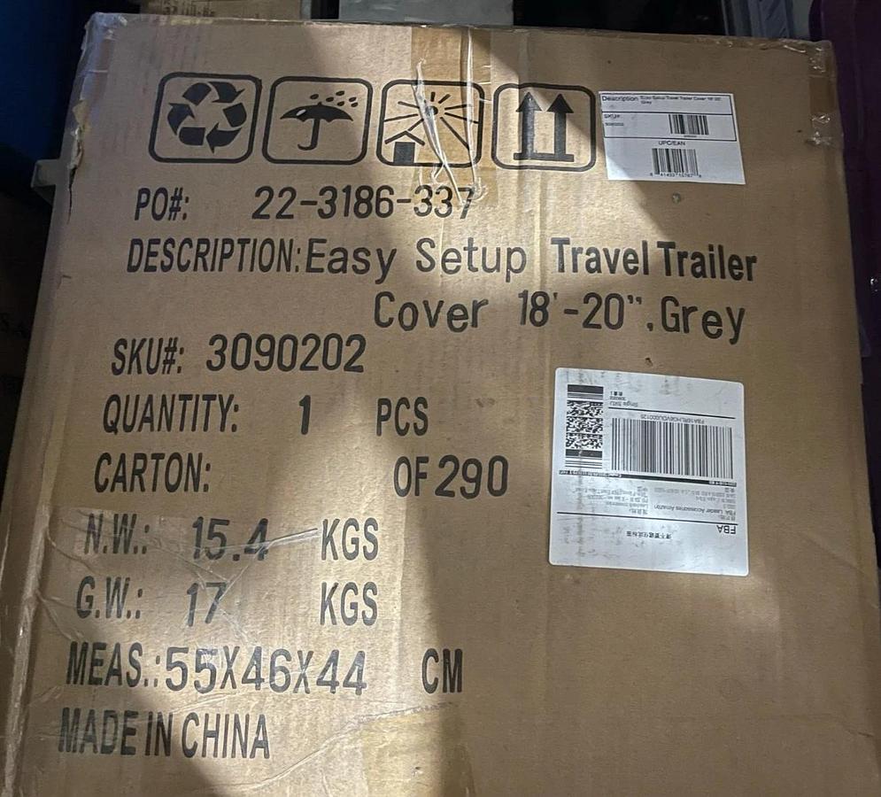 Used BougeRV Travel Trailer RV Snow Cover, Fit for 18'-20' Travel Trailer Camper *NEW