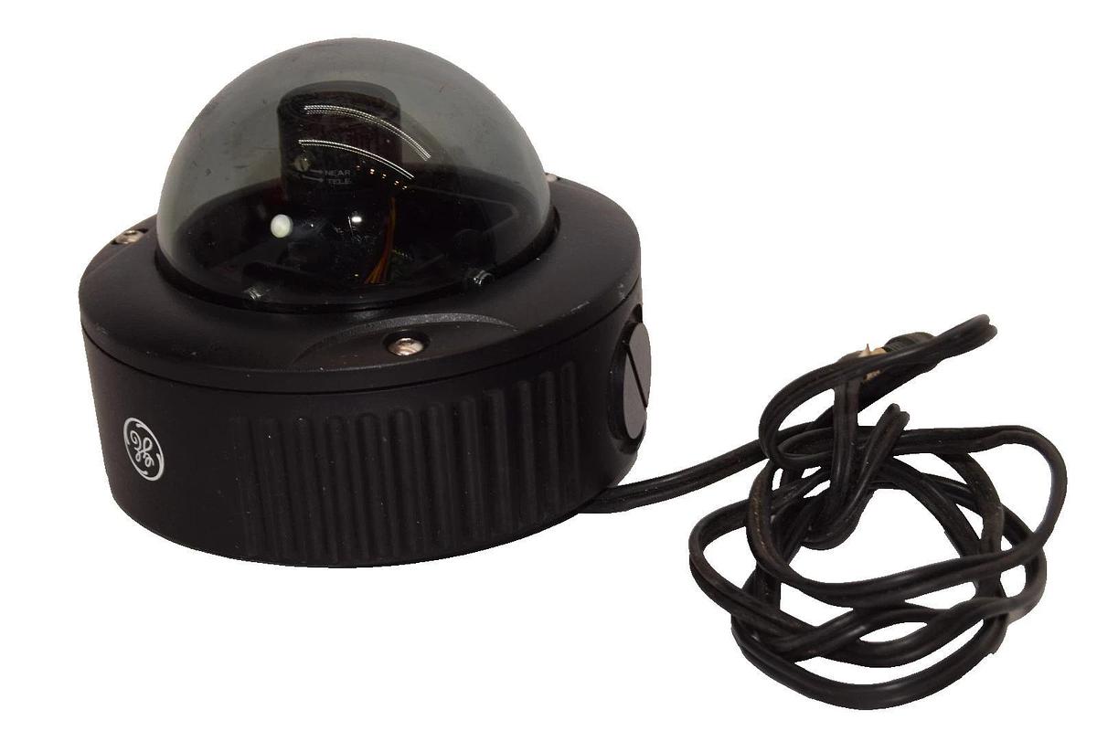 Used GE DR-1500-VFA9-SBB 1/3" Color 480TVL 12Vdc 24Vac 9-22mm Dome Security Camera