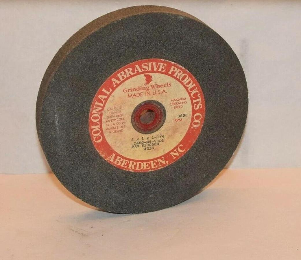 (NEW) COLONIAL ABRASIVE PRODUCTS 810060M 8" TA60-M5-VSD1 Grinding Wheel