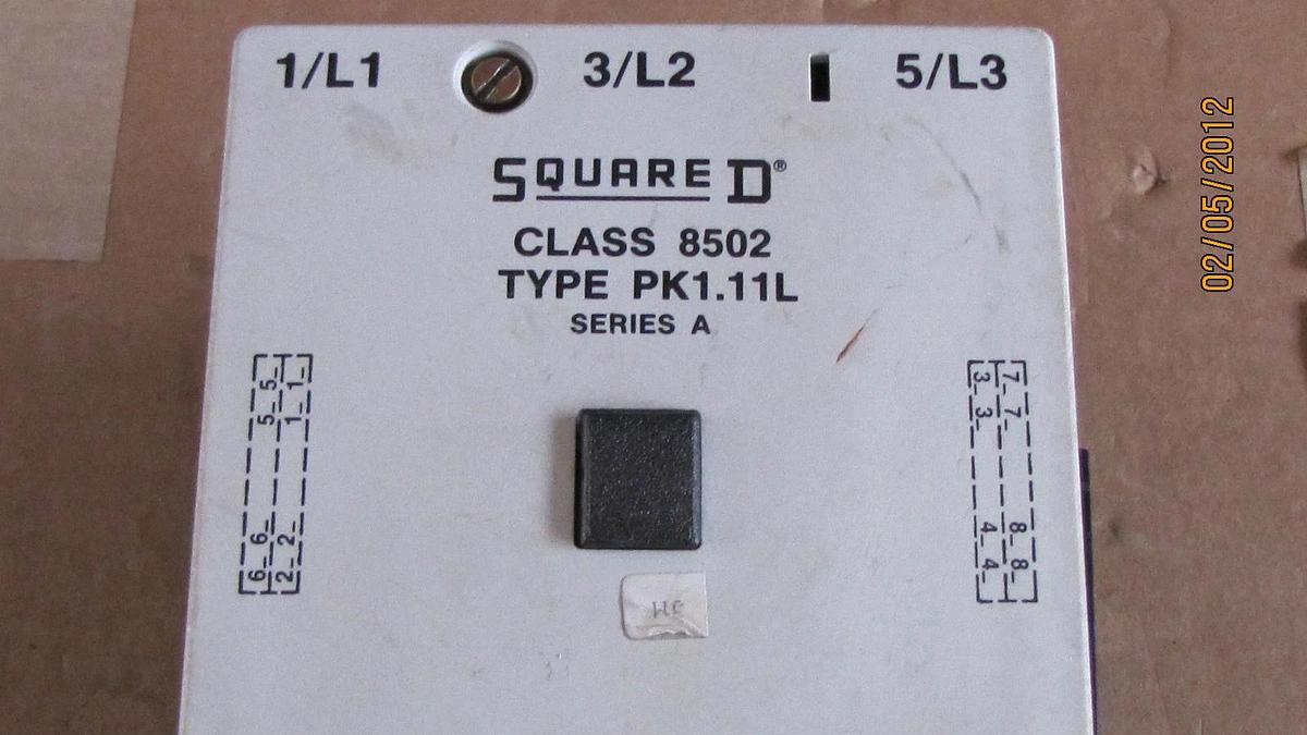 Used SQUARE D CONTACTOR 8502 PK1.11L 8502PK1.11L 8502PK111L SER A 110/120V COIL