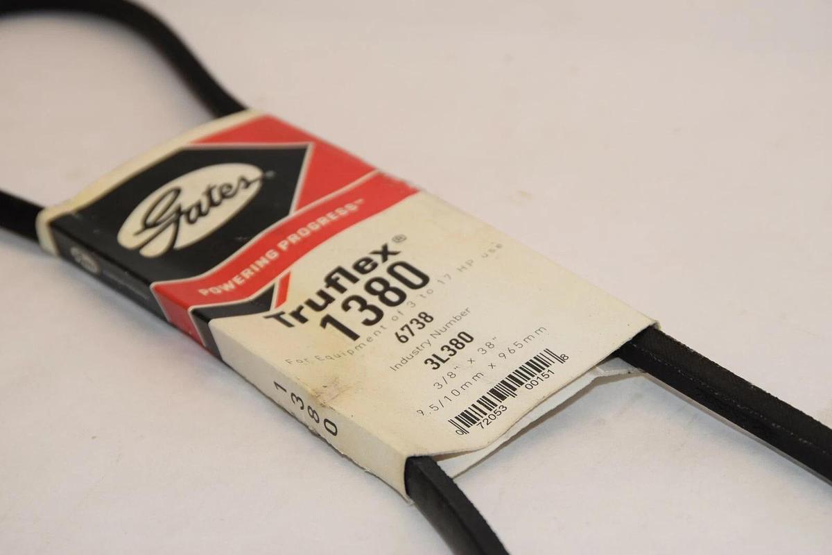 (NEW - Lot of 3) GATES 1380 6738 3L380 3/8" x 33" Truflex V-Belt