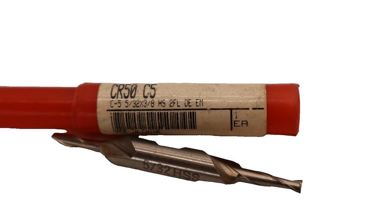 (NEW) PRO CUT II CR50 C5 5/32" x 3/8" HS 2FL DE EM Two Flute Double End Mill