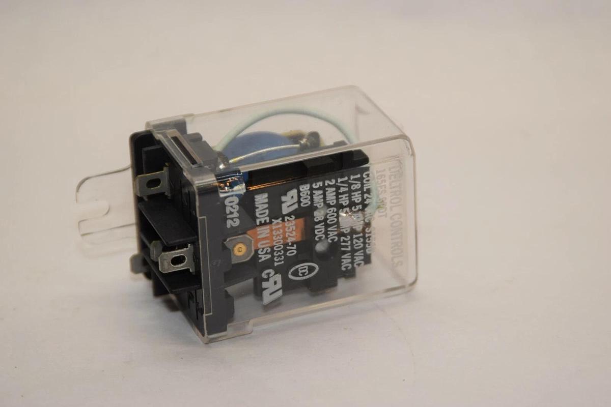 (NEW) DELTROL CONTROLS 165FS SPDT 165FS-24 24Vac S155D Coil Relay