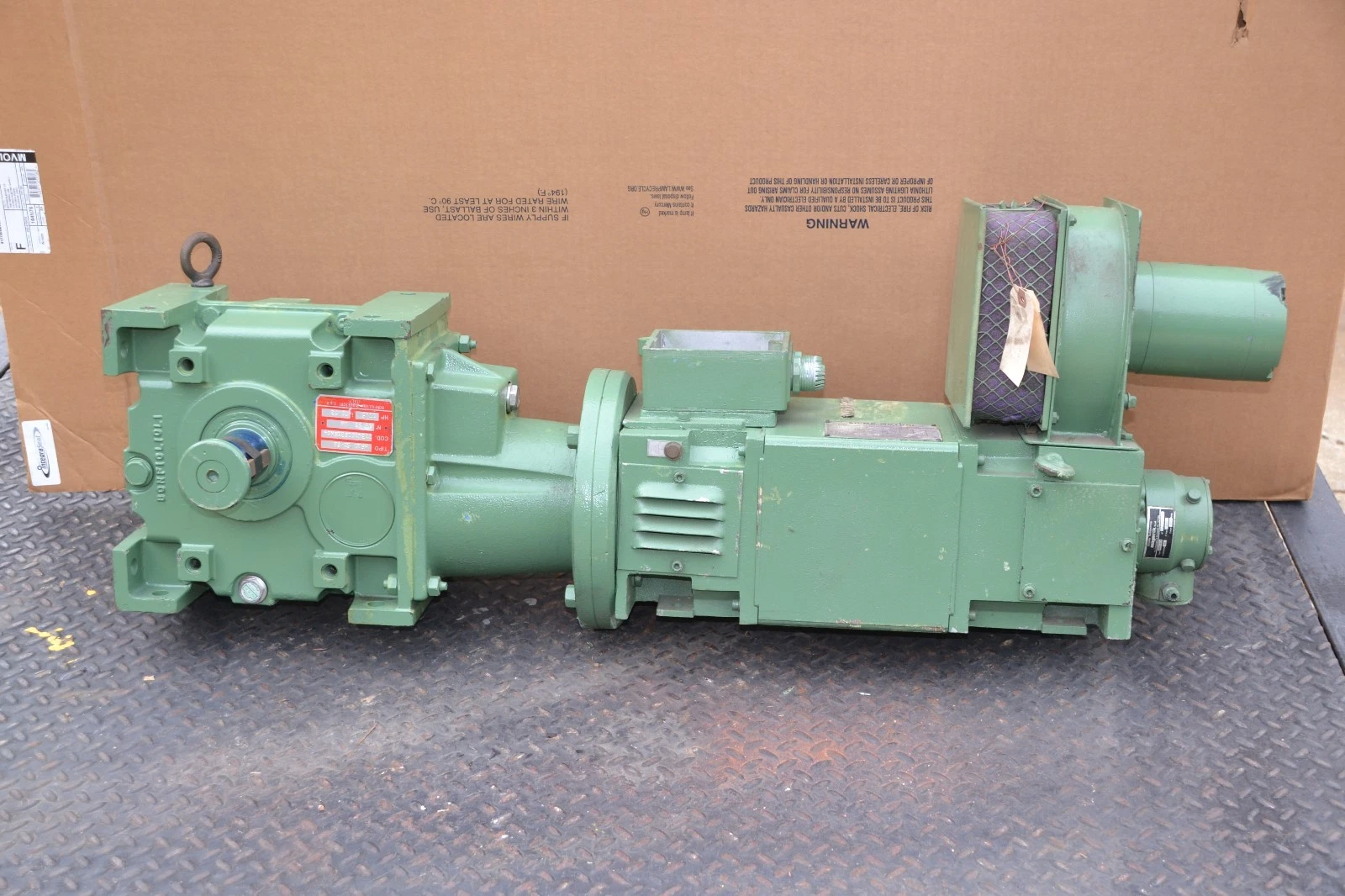 Used Sicme Motori NP90NM2PVA/B5 Bonfiglioli gear box 12.5 hp I 20.53 trpo MRAO 50/SN