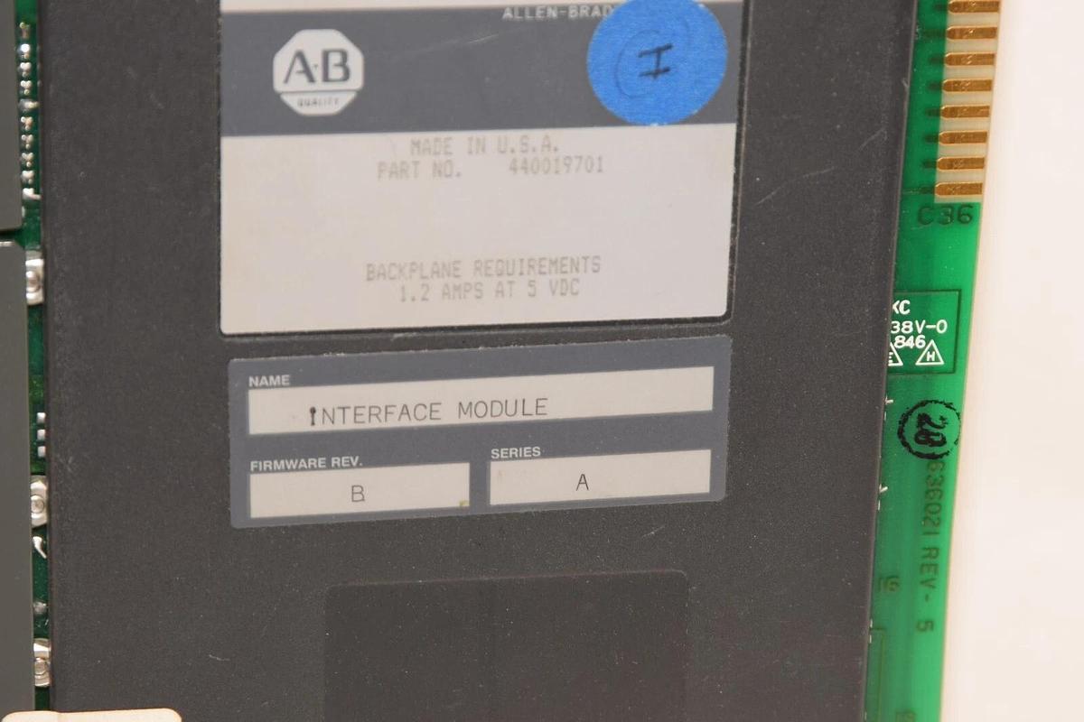 Used ALLEN BRADLEY 440019701 DH+/RS232 1785-KE Rev B Ser A Comm. Interface Module