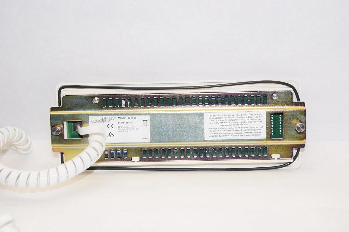 Used JOHNSON CONTROLS MS-DIS1710-0 24Vac 50/60Hz LCD Controller Display