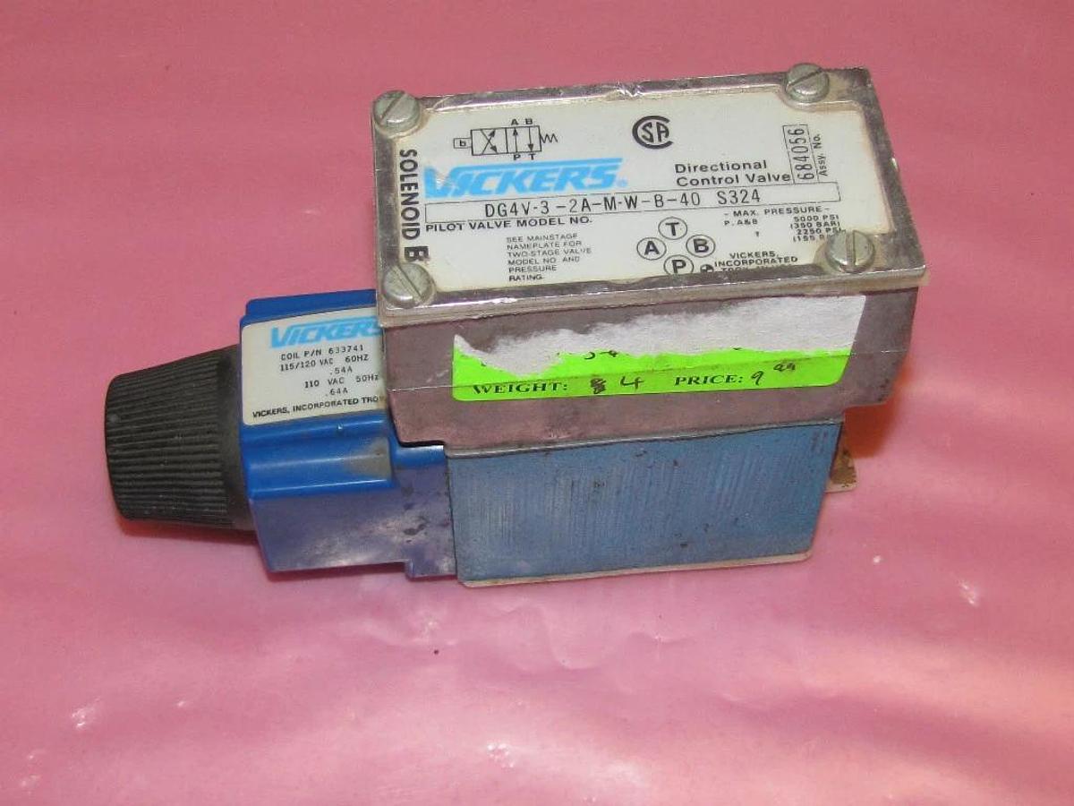 VICKERS VALVE DGAV-3-24-M-W-B-40 S324 5000-2250 PSI NEW