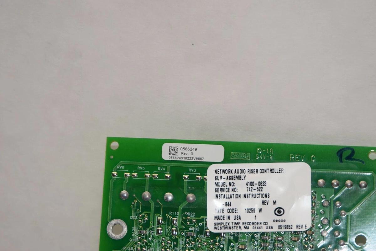 Used SIMPLEX 4100-0623 742-522 0566249 Network Audio Riser Controller For Fire Alarm