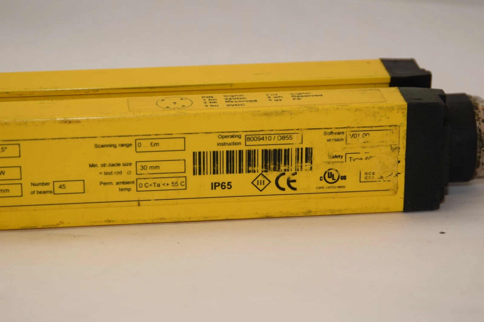 Used SICK Safety Light Curtain C40S-0903AA310 C4000 Range 0-6m C40S0903AA310