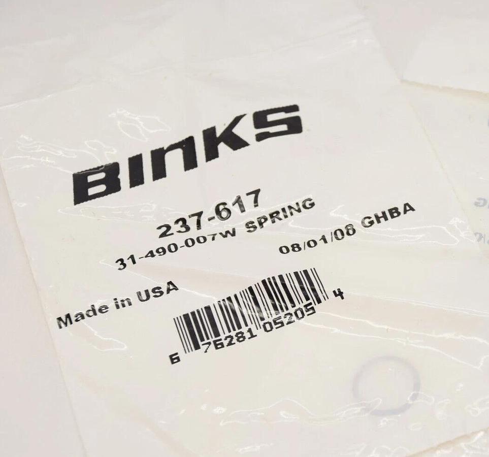 (NEW) BINKS 237-617 , 237617 31-490-007W Spring