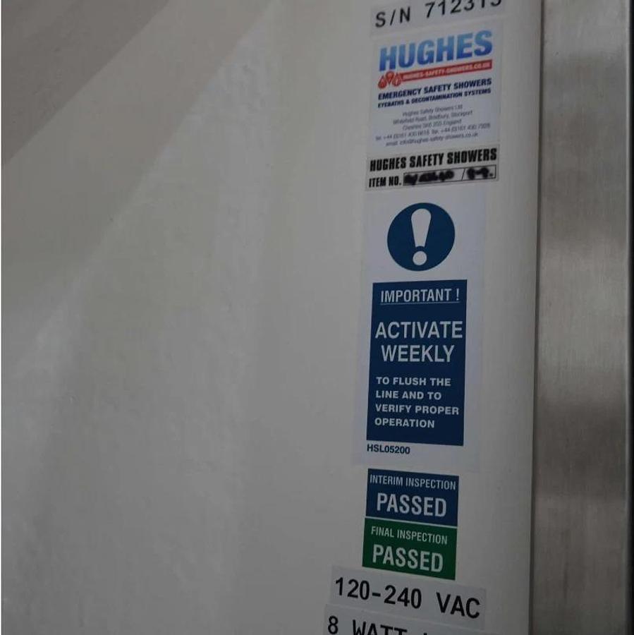 Hughes Safety Shower Eye Face Wash Emergency ABS SD32K45G (New, never used)
