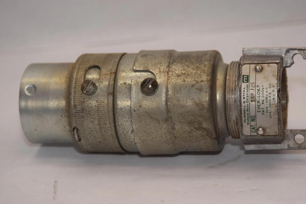 Used RUSSELL & STOLL SKP 12G , SKP12G 20A-600Vac Ever-Lok Plug