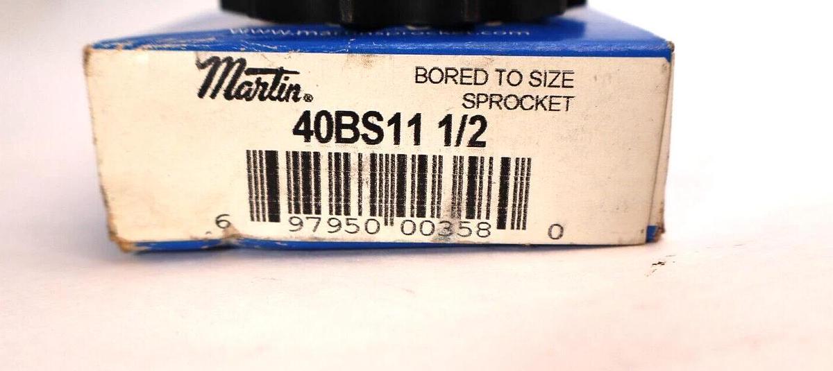 MARTIN Sprocket 40BS11 1/2" 40BS1-1/2 40BS11-1/2" Bore (NEW)